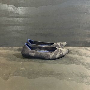 Rothy's The Point Women’s Size 9.5 Black Camo Flat Shoes